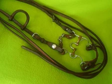 COMPLETE Cutting~Cowhorse~Ranch Show Bridle~Correction BIT~8'3" Split REINS