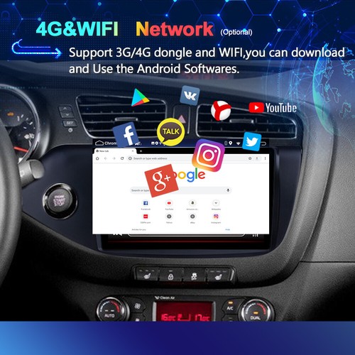9''IPS Android 14 Autoradio Navi CarPlay Für Kia Ceed JD 2012-2016 WIFI 6G+128GB - Bild 11 von 18