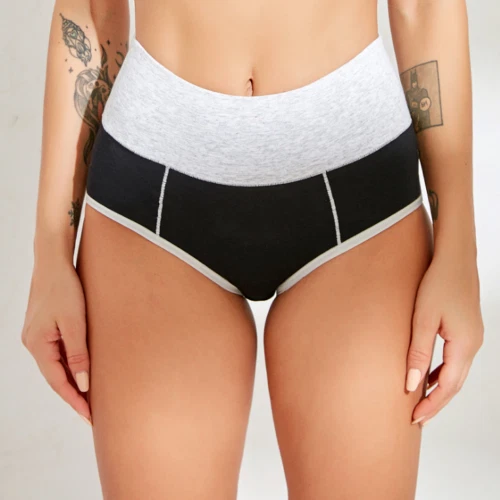 Mujeres Cintura Alta Bragas Algodón Ropa Interior Cobertura Completa Calzoncillos Vino Talla 4XL Foto 2 de 4