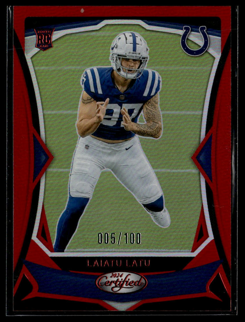 2024 Panini Certified #111 Laiatu Latu Mirror Red #/100