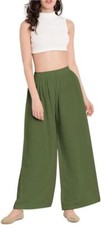 Womens Floral Print Ladies Wide Leg Palazzo Trousers Pants 