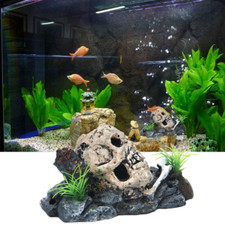 Reptile box landscaping fish tank decoration spider lizard cave resin skull
