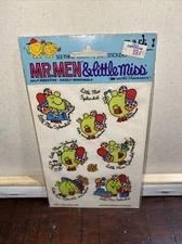 1981 SCRATCH N SNIFF MR. MEN AND LITTLE MISS STICKERS SEE THRU MARK 1 Splendid