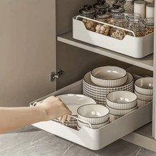 Pull Expandable Slide Pull out Cabinet Organizer Fixed with Adhesive Nano Film