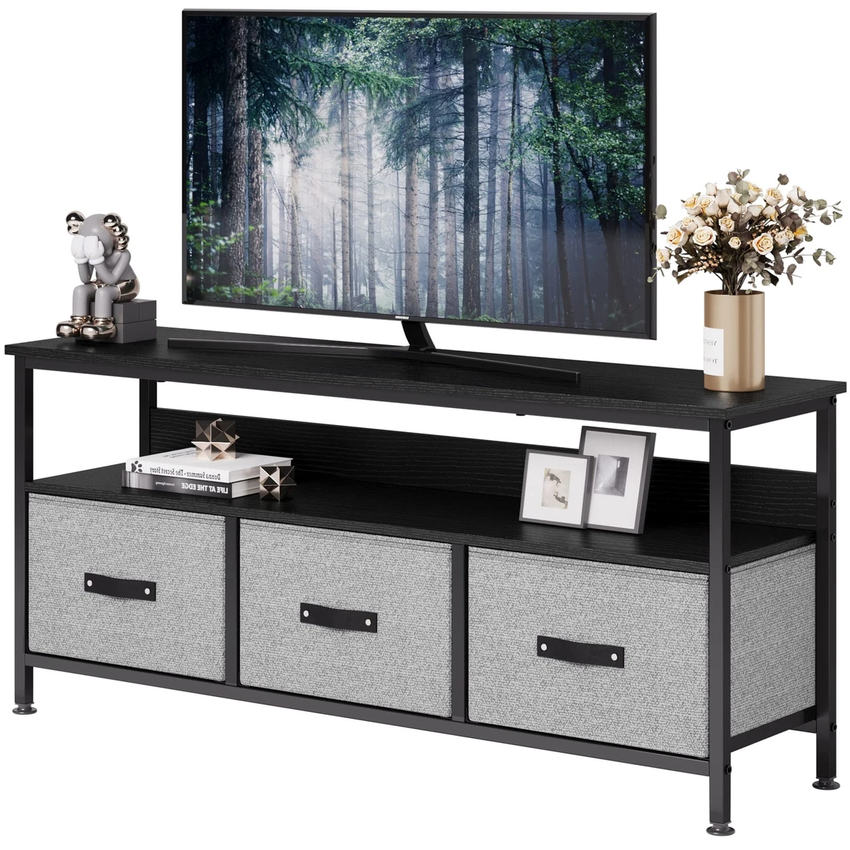 Dresser TV Stand Entertainment Center with Storage for Bedroom Small TV Stand