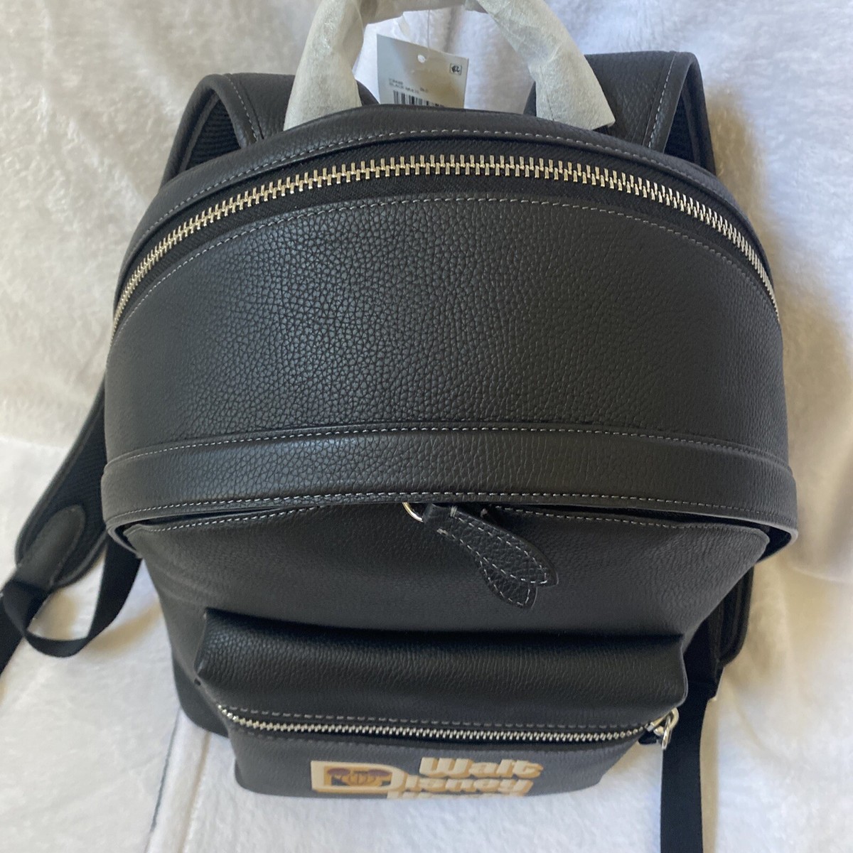 Disney X Coach Walt Disney World Black Leather Backpack 