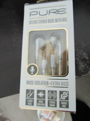SENTURY PURE DELUXE STEREO BUDS WITH MIC white