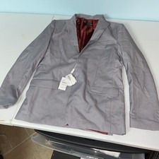 Yuan Lu Boys' Blazer Size 18Y  Grey Suit Jacket Formal Wear