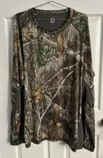 Magellan Outdoors Camouflage Reversible Long Sleeve Shirt Men’s 3XL Hunting Real