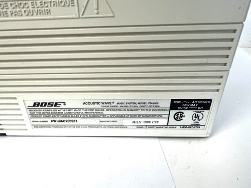 AS IS Bose Acoustic Wave Music System CD-3000 AM/FM/CD + Remote - Picture 21 of 21