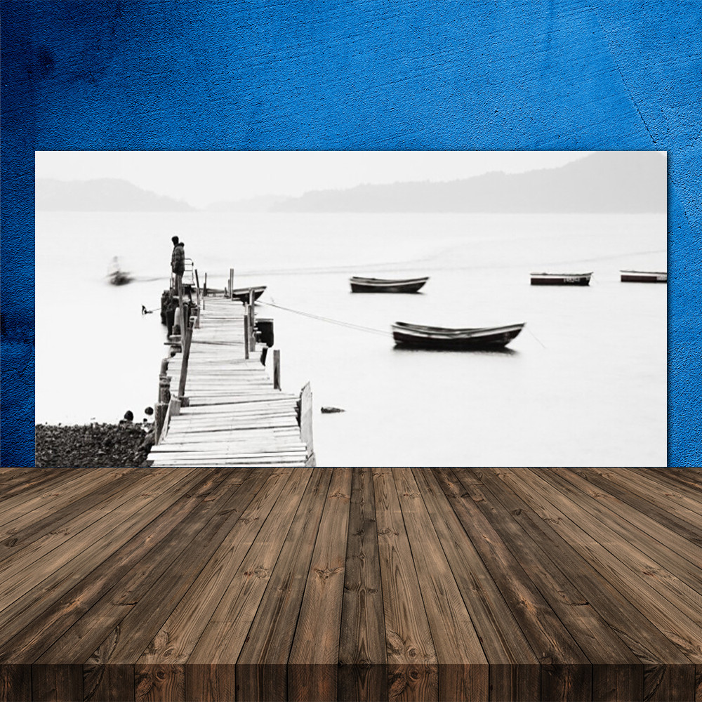 Crédence en verre 120x60 cm design premium bateaux et pont