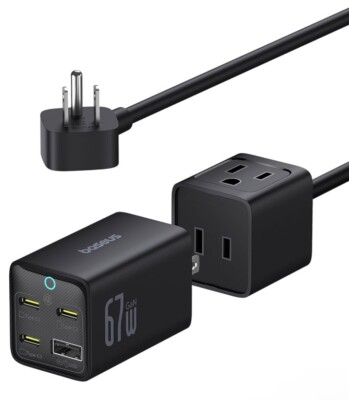 Baseus Charging Station 67W, 5 in 1 Detachable Travel Power Strip