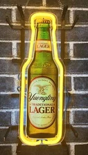 Yuengling Eagle Beer Lager Bottle 17" Neon Light Sign Lamp Bar Open Real Glass
