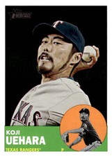 2012 Topps Heritage  Koji Uehara #370 Texas Rangers Baseball Card