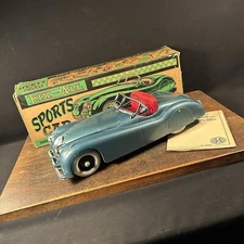 Vintage Toy Marx USA Fix All Sport Car Blue Jaguar XK-120 Convertible w Box
