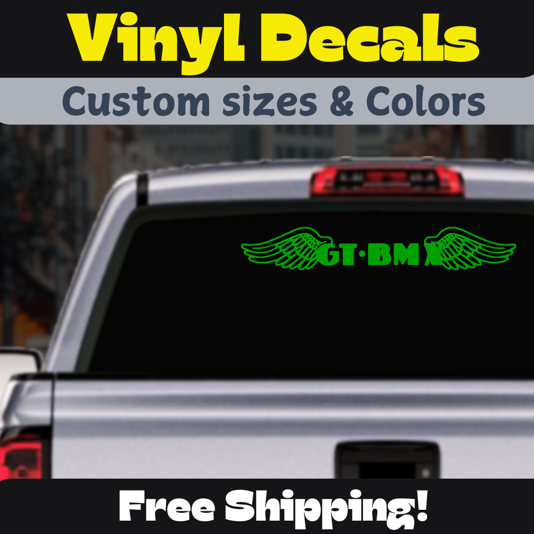 GT Bicycles "BMX Wings" Vinyl Sticker – Pro Performer, Pro Series, Interceptor.