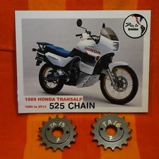 Honda TRANSALP 15T 525 CHAIN MAX SPLINE CONTACT DOUBLE LIFE FRITZCO FNT SPROCKET