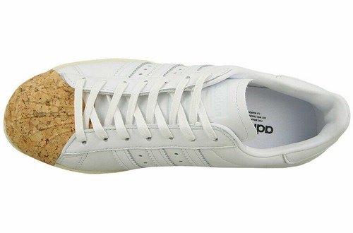 Adidas Superstar años 80 Zapatos de Cuero Blanco Corcho Entrenador BA7605 CLÁSICO PRECIO DE VENTA SUGERIDO POR EL FABRICANTE £99.99 - Imagen 4 de 6