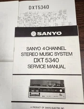 Sanyo DXT5340 4-Channel Music System Service Manual & Schematic-Original