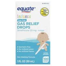 Equate Infants Dye-Free Stomach Gas Relief Drops, over the Counter, 1 fl oz