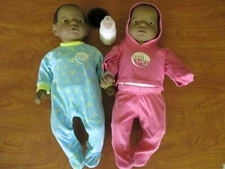 Lot of 2 RealityWorks-Reality Baby II Plus W/Clothing/Diaper 1 Female and 1 Male