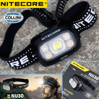 Nitecore - NU30 - Frontale Ricaricabile USB a triplo output luminoso - 500 lu...