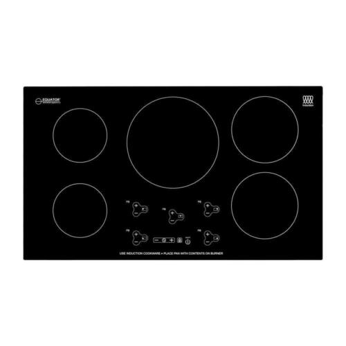 Equator Induction Cooktop 36" 220V 9600W Built-in 5-Elements Glass Top in Black - Picture 3 of 4