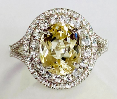 #ad HSN Colleen Lopez Sterling Silver Spodumene amp; White Topaz Ring Size 6 $209.99