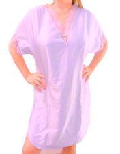 GORGEOUS SEARS VINTAGE LILAC LIGHT WEIGHT POLYESTER FABRIC LACY CHEMISE L M EVC