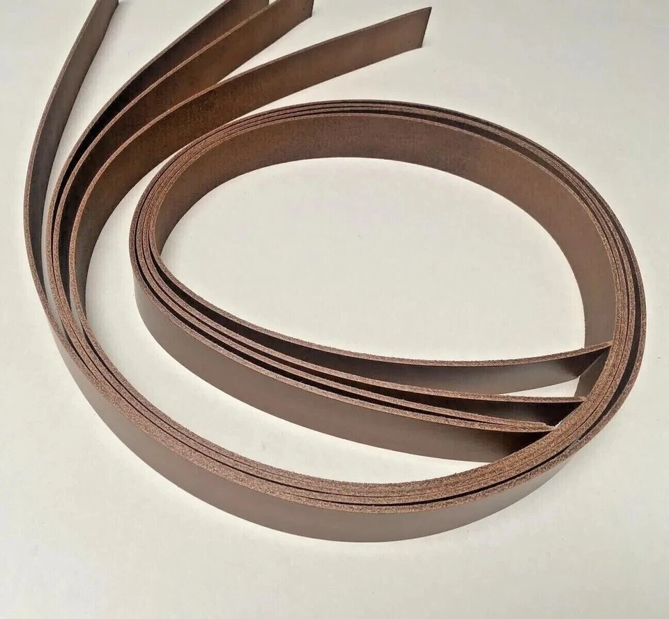 HERITAGE & CO LTD. Braune Lederriemen alle Breiten 127 cm - 50" lange Gürtel, Leinen, Rohlinge 2,8 mm dick