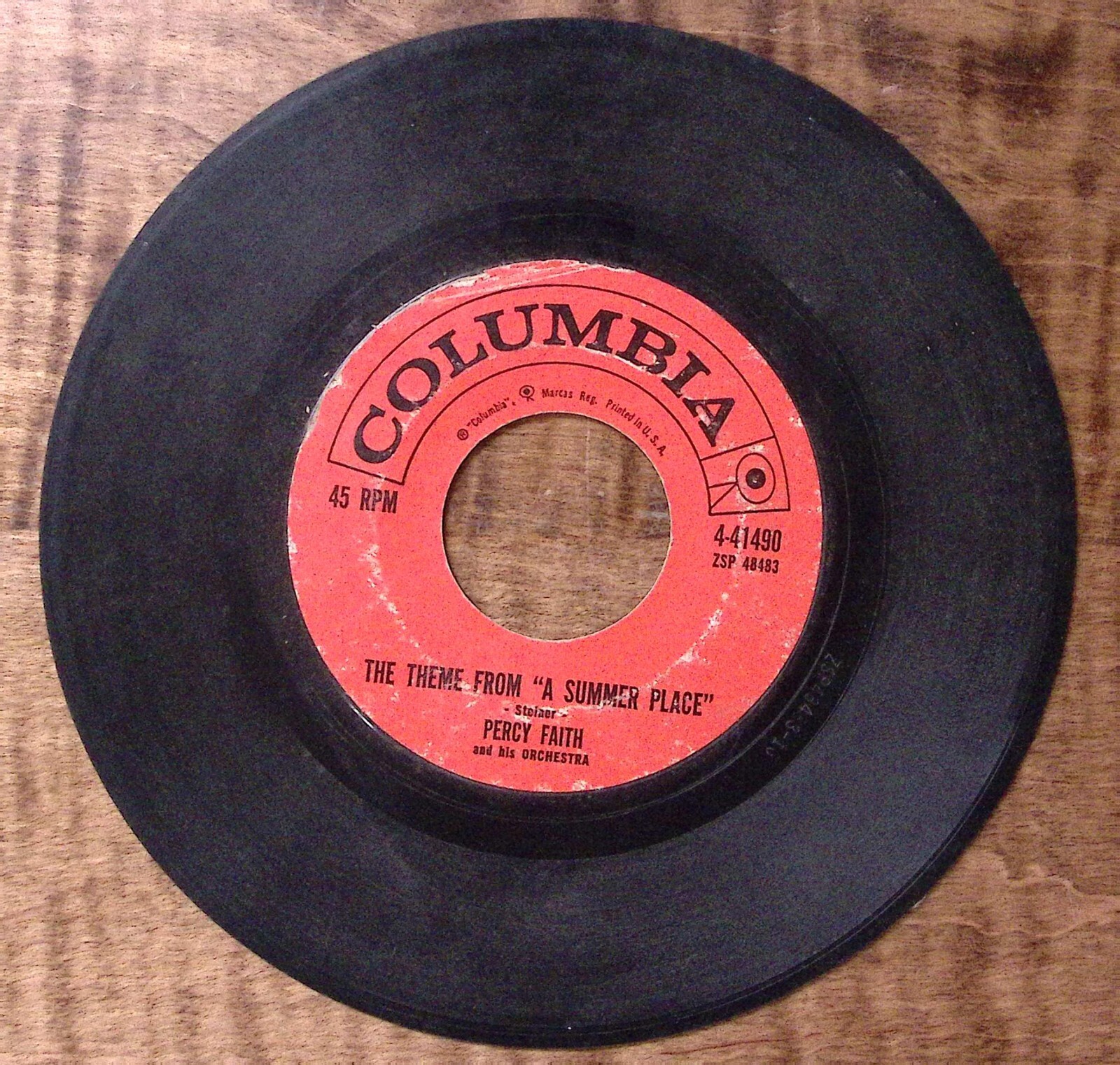 PERCY FAITH GO-GO-PO-GO/THE THEME FROM A SUMMER PLACE COLUMBIA VINYL 45 ...