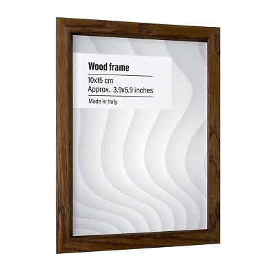 Holz Bilderrahmen - 2er Set - 10x15cm - Nussbaum - Made in Italy