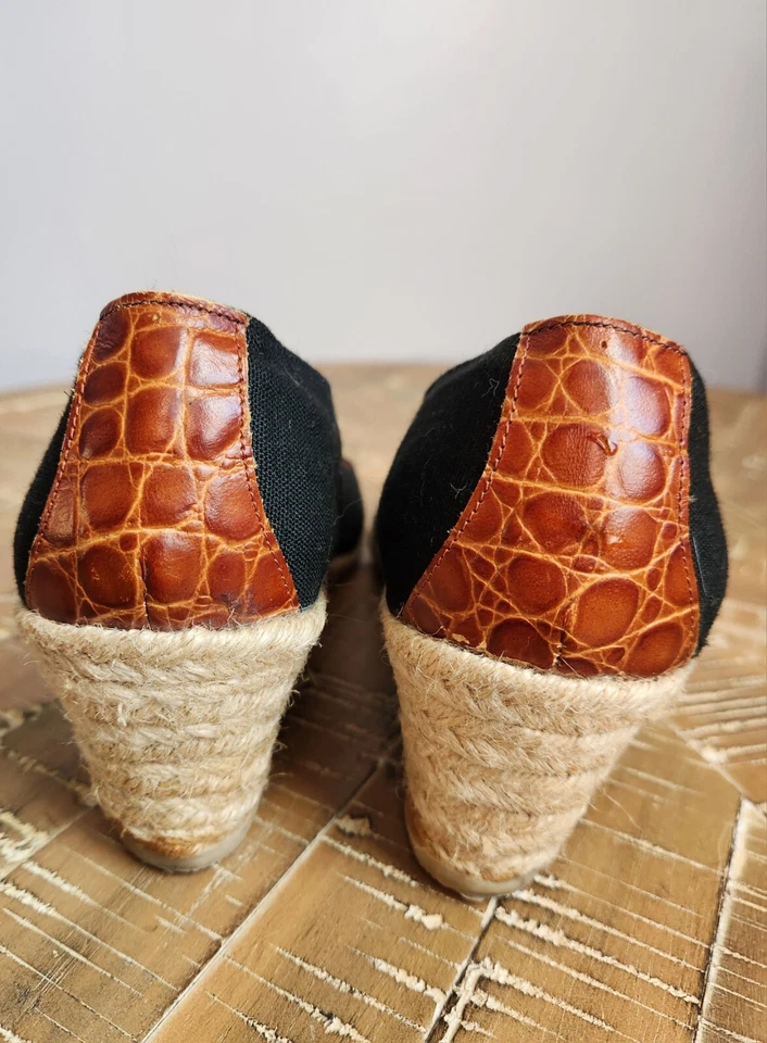 Hollywould Mujer Italiano Laurie Cuña Alpargatas Zapatos Talla EU 38.5/US 7.5 Foto 3 de 4