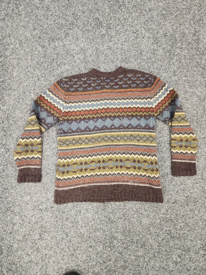 Suéter ALL POINTS Por Punto de Referencia Mujer Mediano Fair Isle Lana Cárdigan De Colección Foto 3 de 4