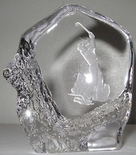 Crystal Golfer Paperweight ACC Golf Golfing Hand Made in Korea
