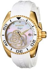 Invicta 0488 Women's Angel Crystal White Rubber Watch