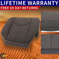 For 2003-2007 Chevy Silverado 1500 2500 HD Driver Bottom Cloth Seat Cover Gray