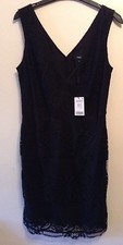 New NEXT Size 12 Black Lace Dress Evening Wedding Cruise Cocktail Party BNWT