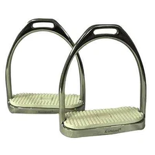 Intrepid International Chrome Plated Fillis Stirrup Irons with Pads-4 3/4"