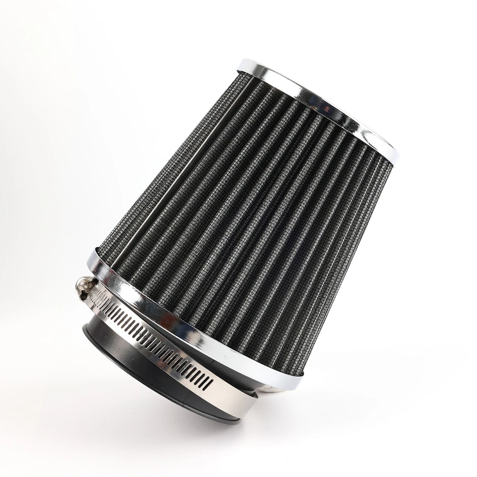 Silver3" Universal Car Cold Air Intake Cone Pod Filter Tapered High Performance - Image 3 of 4