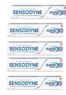 Sensodyne Toothpaste Rapid Relief great Sensitivity manager   (5x80g) FREE SHIP