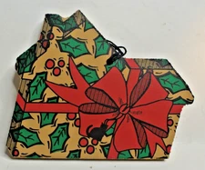 Cat's Meow Limited Edition Wooden Ornament WRAPPED HOUSE 1998 # 984