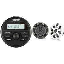 Kicker KMC2 Gauge Mount Marine Grade Receiver  45KM654 6.5" Marine Speakers ...