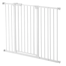 Baby Gate 26-48 Inches Adjustable Width 36 Inches High Dog Gate White