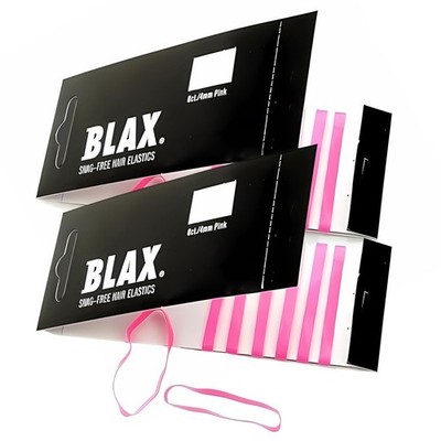 Blax Pink Hair Elastics   Snag-Free Hair Ties, No-Damage Bands, 4mm 8 Count...