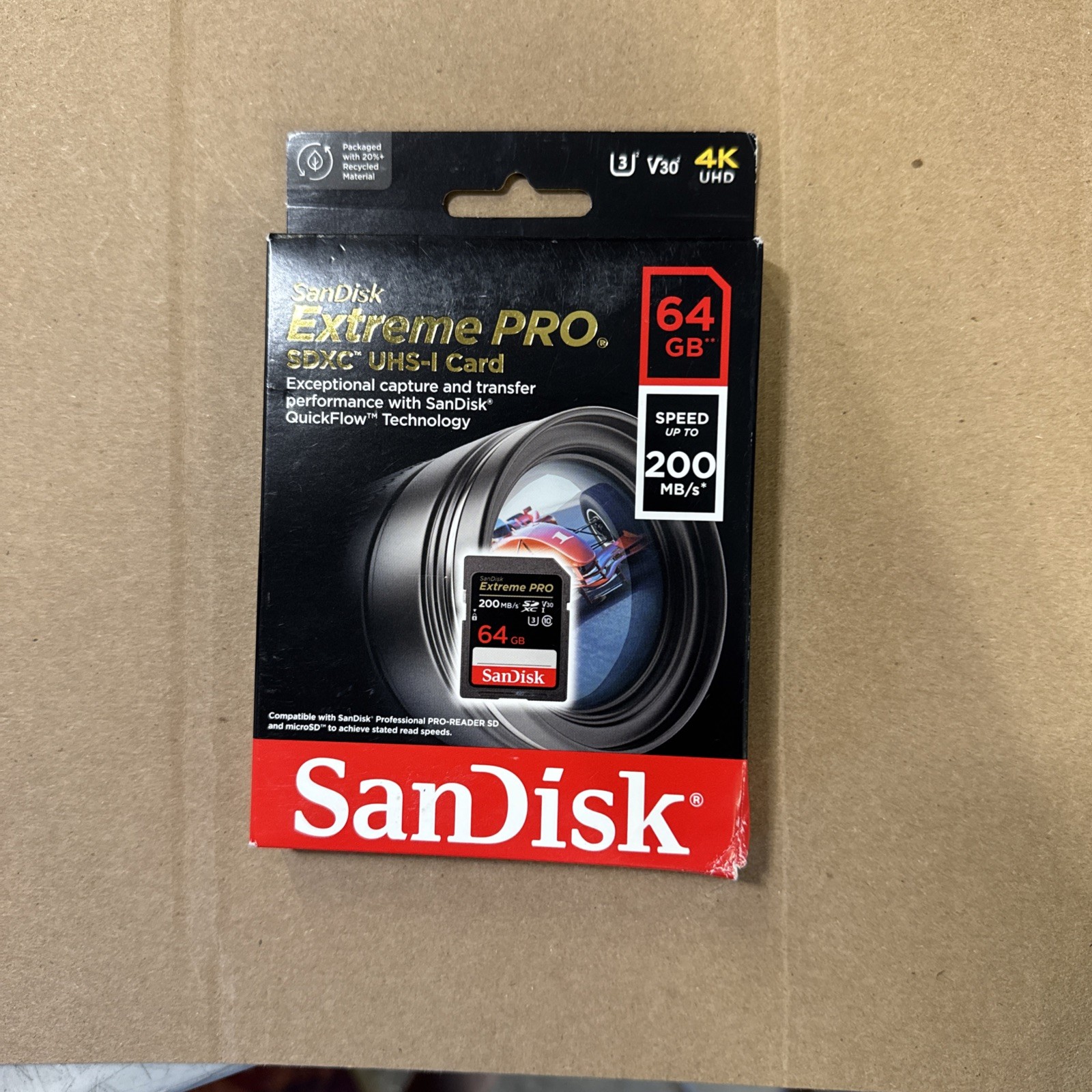 SanDisk 64GB Extreme PRO SDXC UHS-I Memory Card - C10, U3, V