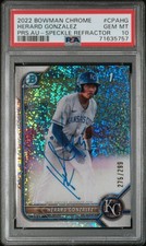 2022 BOWMAN CHROME PROSPECT AUTOS #CPAHG HERARD GONZALEZ 275/299 PSA 10 AUTO