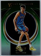 2022-23 Panini Select #9 Chet Holmgren Select Certified Green Prizm OKC Thunder