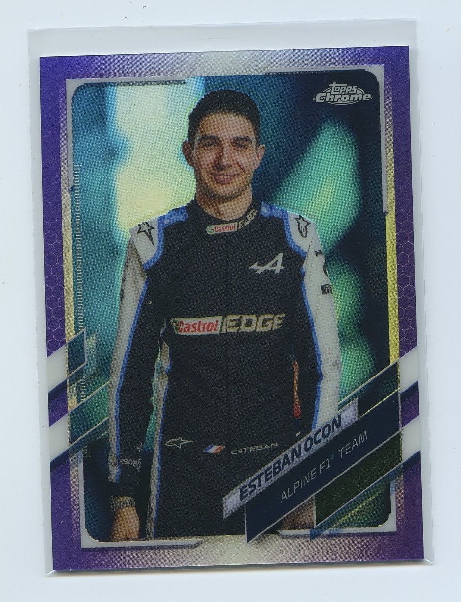 2021 Topps Chrome Formula 1 Esteban Ocon Purple Refractor #d 155/399