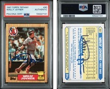 1987 Topps Tiffany #80 Wally Joyner RC PSA DBL Auto Autographed Signed Rookie